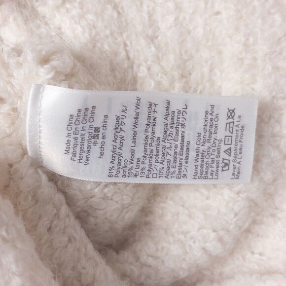 J Crew Turtleneck Sweater Boucle Yarn Wool Ivory Soft Cozy Women’s Small NWT - Picture 6 of 7